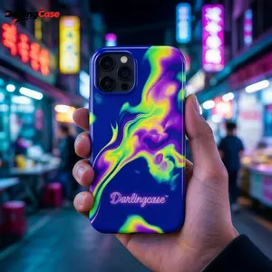 DarlingCase Iridescent Gradient iPhone Case – This Glow Hits Different & Aesthetic Girly Phone Case for iPhone 17 Pro Max / 16 / 15 Cute Glossy Shockproof Cover