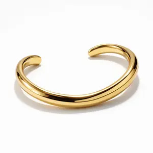 Vale & Veil — Paris | Voûte Cuff Bracelet | Sculpted Gold Open Cuff