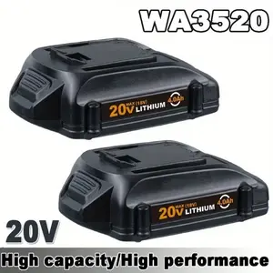 2Pack 4.0Ah WA3520 20V Lithium Battery Replacement for Worx Battery 20V WXL1810 WA3525 WG151s WG155s