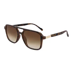Pro Acme Retro Aviator Sunglasses - UV400 Protection, Stylish Women's Sunglasses, Trendy Rectangle Frame, Unisex Eyewear