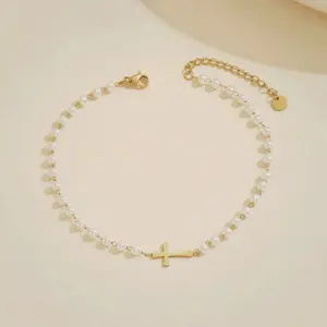 Kira Simple Cross  Bracelet for Women Dainty Tiny Cross Bracelet Girls Gift All-match Exquisite Jewelry for 4 Seasons Female elegant fashion accessory popular gift woman trendy fashion jewelry