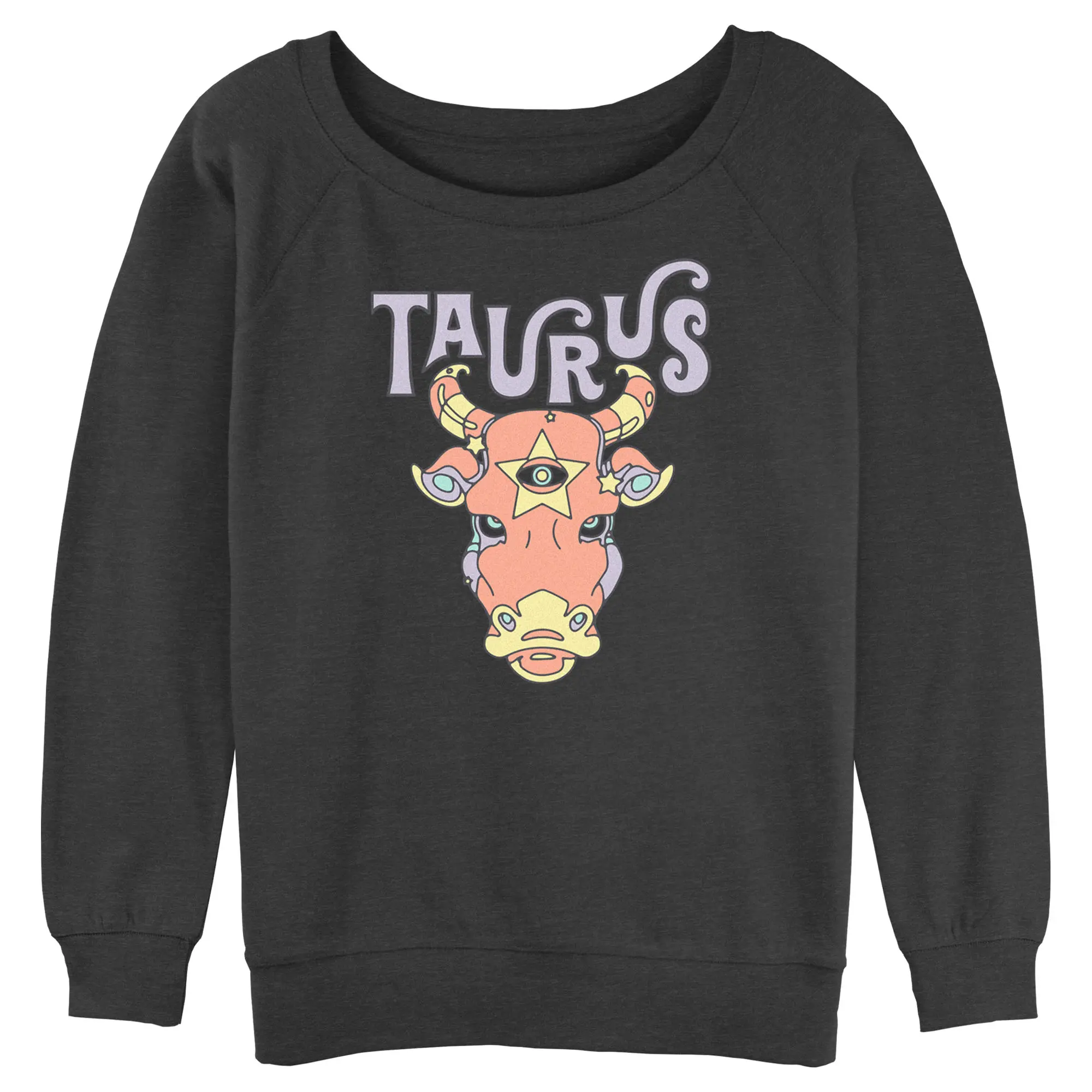 Junior's Women Lost Gods Zodiac Taurus Art Symbol Sweatshirt