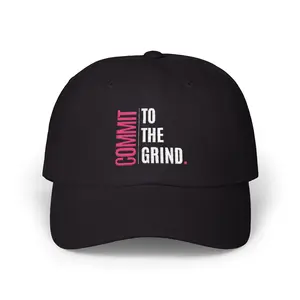 Embroidered Commit to the Grind Dad Cap, Motivational Golf and/or Baseball Hat for Exercise and Casual Wear. Grind!