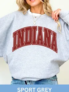 Indiana Sweatshirt, Oversized Sweatshirt, Indiana Football, Indiana Basketball, Gift, Indiana Fan, Football Sweatshirt, Crewneck, Basketball