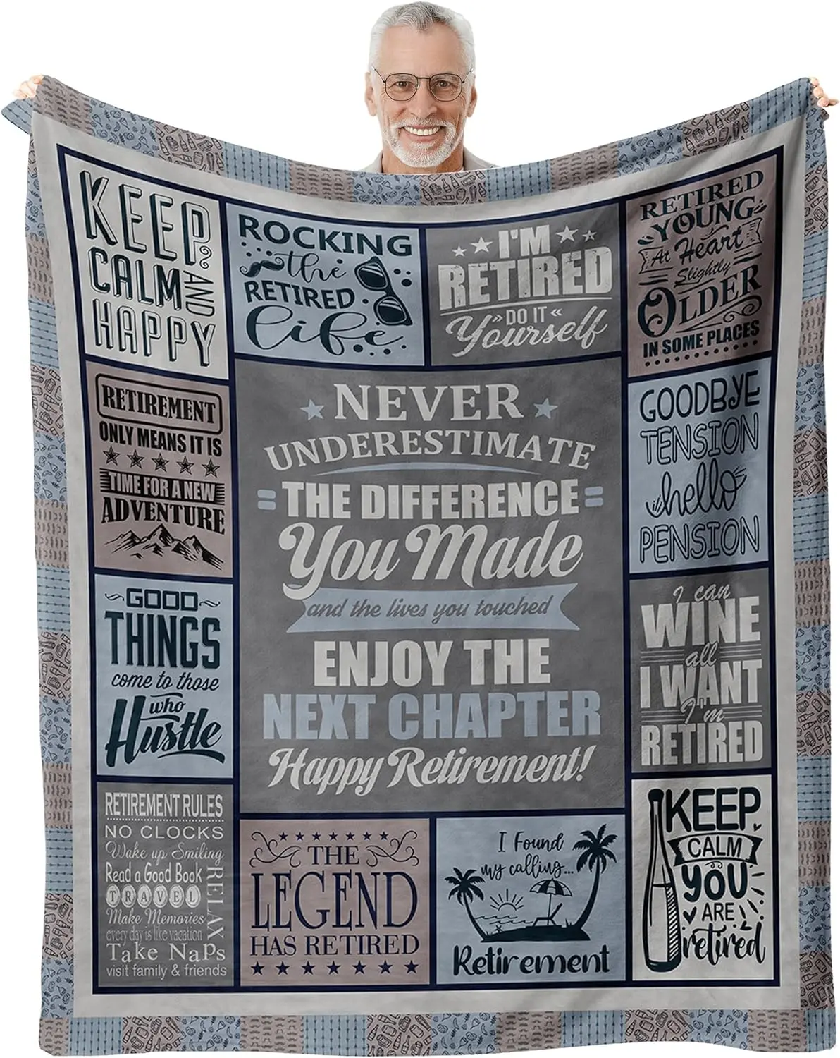 Retirement Blanket for Men, Retirement Gift for Man, Retired Gifts for Men, Best Retirement Gifts for Men 2025
