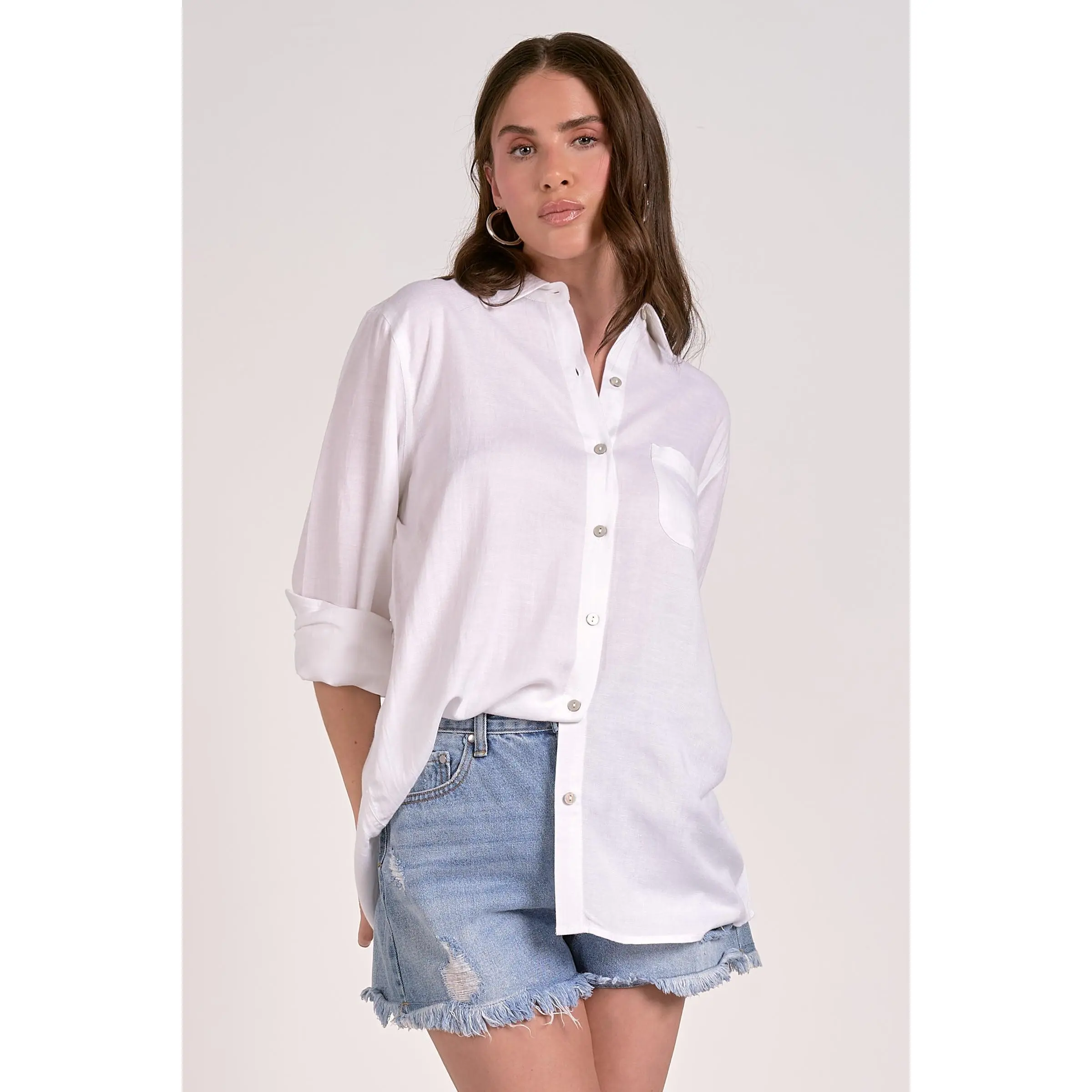 White Soft Tencel Shirt