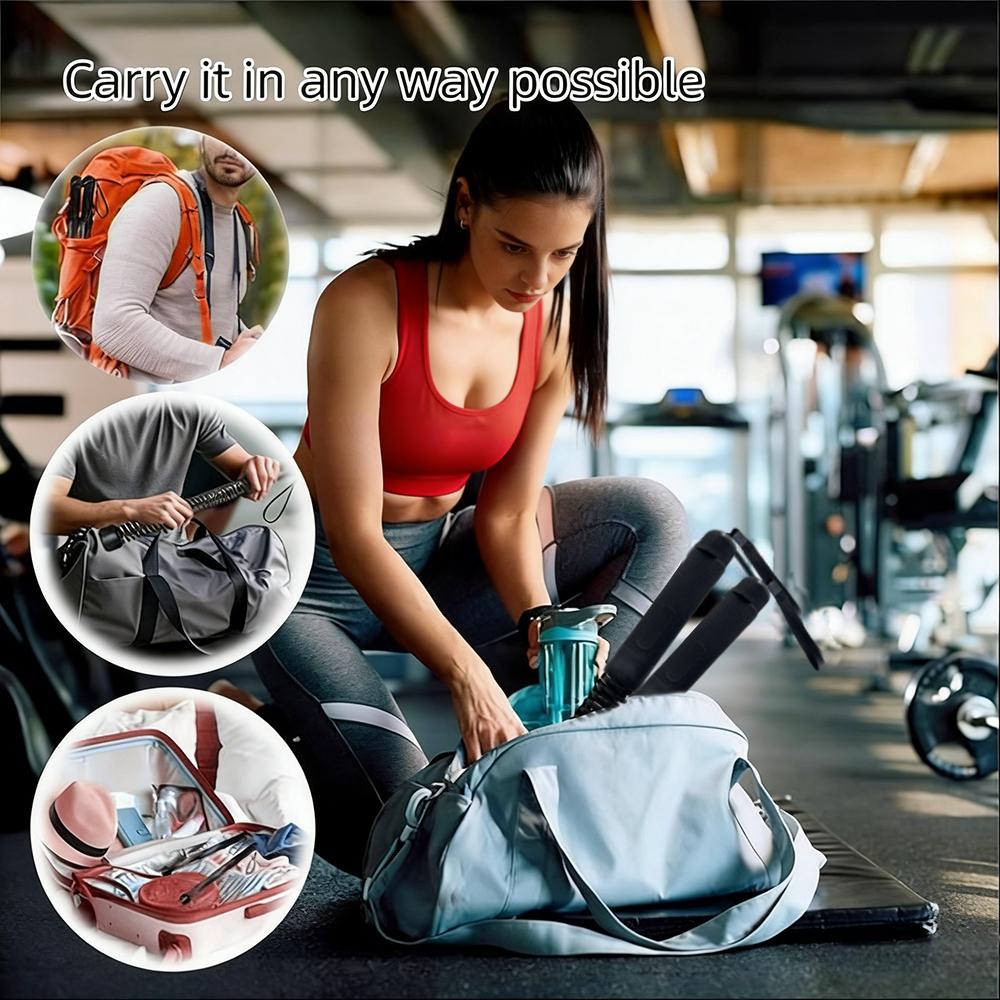 Ranbro Cordless Battle Ropes, Weighted Workout Training Ropes for Home Gym, Small Space Friendly Full Body Cardio Exercise, Fat Burning HIIT Fitness Equipment, Portable Arm Strength & Core Training, Quiet Battle Rope Alternative for Men & Women