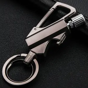3-in-1 Multifunctional stylish and practical keychain, suitable for outdoor adventures, bottle opener, reusable waterproof keychain, suitable for any place, multi-functional outdoor keychain Lighter gift idea