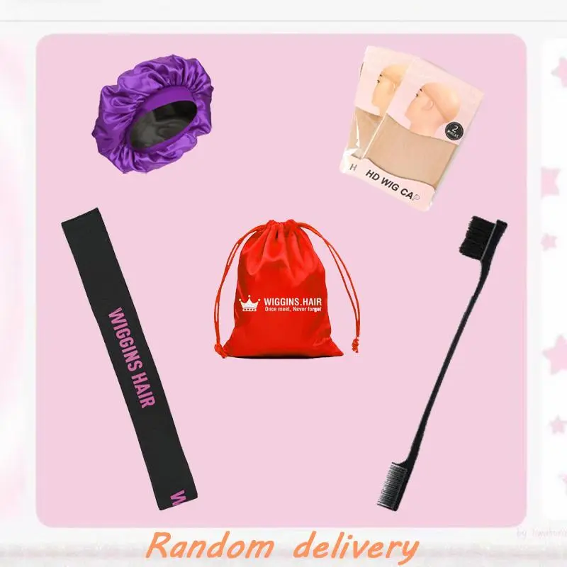 New Wiggins Hair Gift Package, Including Bonnet HD Wig Cap Edge Brush Elastic Band And Bag