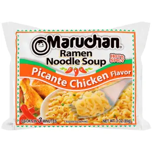 12x Maruchan Ramen Noodle Soup Hot & Spicy Picante Chicken Ramen Noodle Soup Snack 3oz