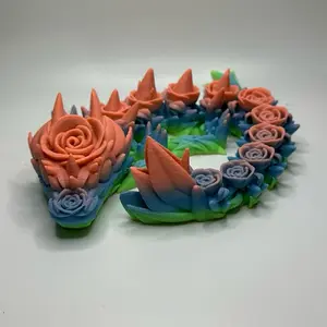 Baby Rose Dragon – 14” Articulated Pastel Fantasy Figurine