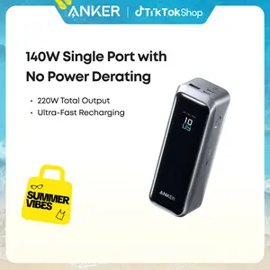 #SummerVibes Anker Prime Power Bank, 20,100mAh 3-Port Portable Charger with 220W Max Output, Two-Way Charging, TSA-Approved, App Control, for MacBook, iPhone 17/16 Series, and More (Base Not Included) summervibes