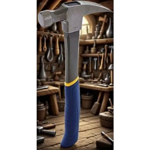 16 oz Fiberglass Rip Claw Hammer - Steel Framing Hammer with Durable Construction, Non-Slip Grip, Ergonomic Handle, Shock Absorbent Precision Smooth Face, Reduced Vibration, Ideal for Roofing, Professional Repair & DIY Tools