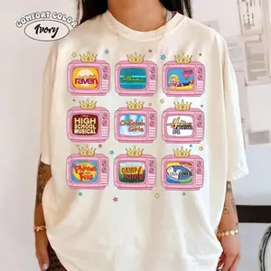 Comfort Color Retro Channel Movie Television T-Shirt, Channel High School Musical Hannah Montana 20 Year Celebration Shirt , Tee, Family Trip 2026