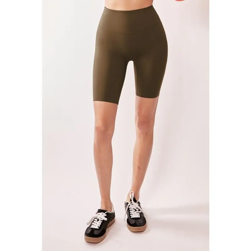 Davi & Dani High Waisted Biker Leggings