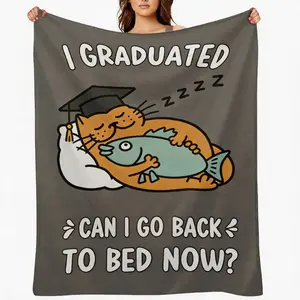 Funny Cute Throw Blanket Graduation Gifts for Women, Her & Him, Practical, College Graduation Gifts for Men, Nurse, 2026 Grad Gifts for Master Degree, High School, PHD,60" X 80"