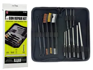 14Pc Gun Repair Kit in a Zippered Case, 9Pc Rolling Punch, 3Pc Double Ended Bru