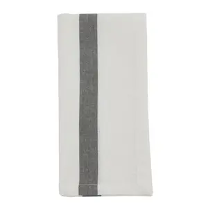 Banded Napkin, White