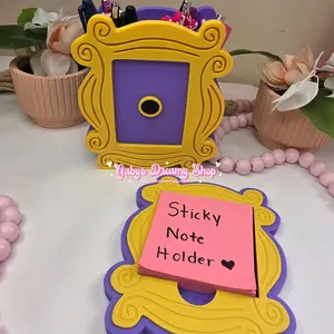 Friends Vintage Frame Desk Decor, Pen Holder, Sticky Note Holder, Office Decor, Desk Setup, Gifts