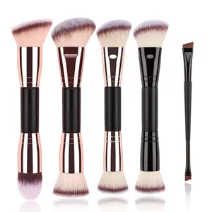 2 Dual-Ended Makeup Brushes Set, Multifunctional Double-Sided Tools for Perfect Makeup, Ideal for Eye & Face Makeup, Must-Have for Beauty Lovers