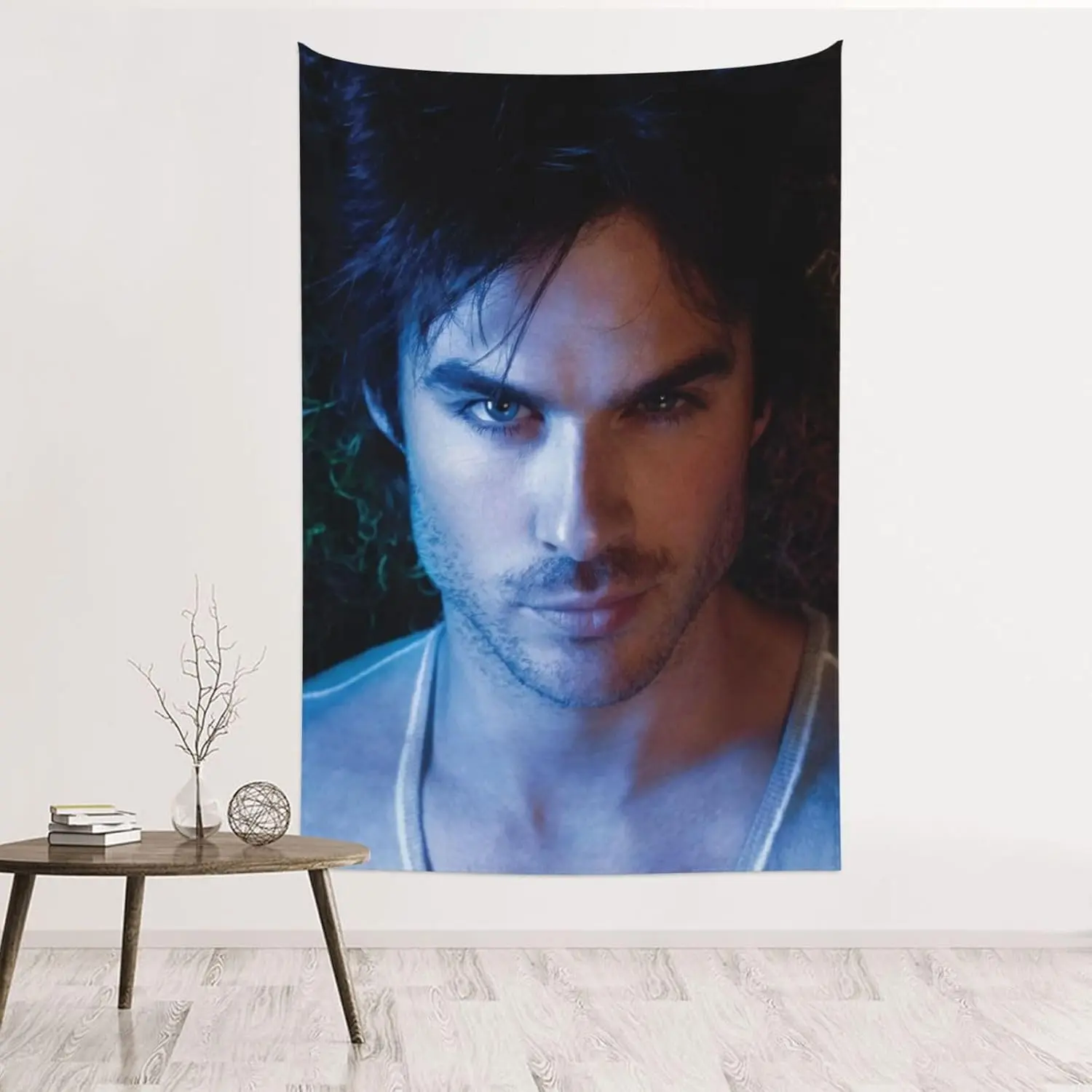 Ian Somerhalder Lightweight Watercolour Cotton-Linen Wall Hanging Tapestry Flag, 30x40in (76x102cm) Decorative Home Supplies for Bedroom & Dorm Gift, Strong