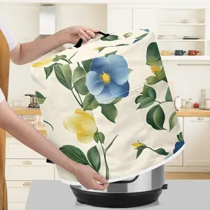 Kitchen Appliance Accessories Dust Cover for 3-6-8 Quart Pot,Decorative Appliance Dust Cover with Top Handle & Storage Pockets (Floral-3, 3 Quart)
