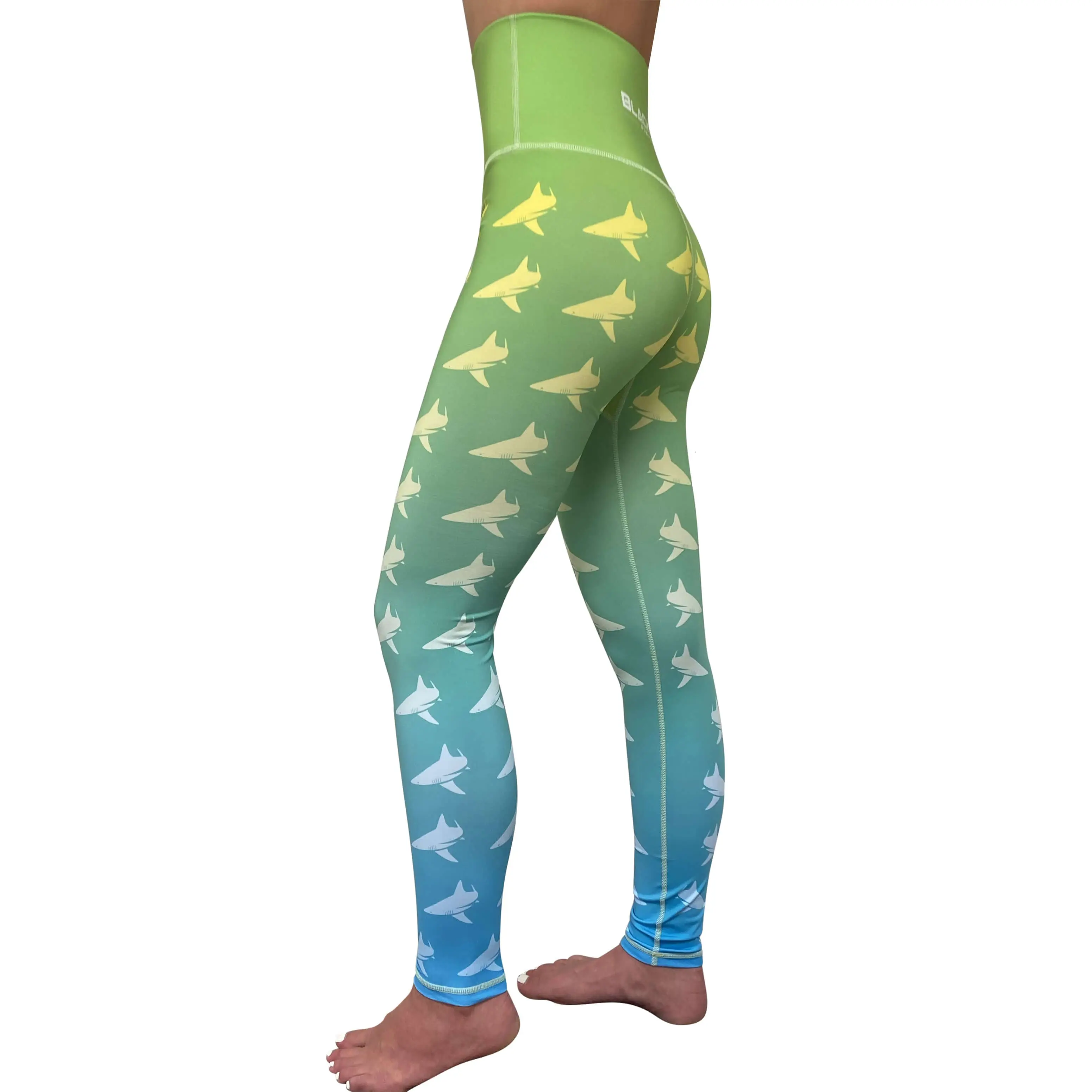 BlacktipH Green Womens Leggings with UPF 40+ Protection