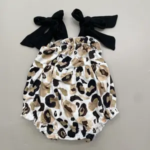 Baby Girl Leopard Bubble Summer Clothing Newborn Onesie Baby Stuff