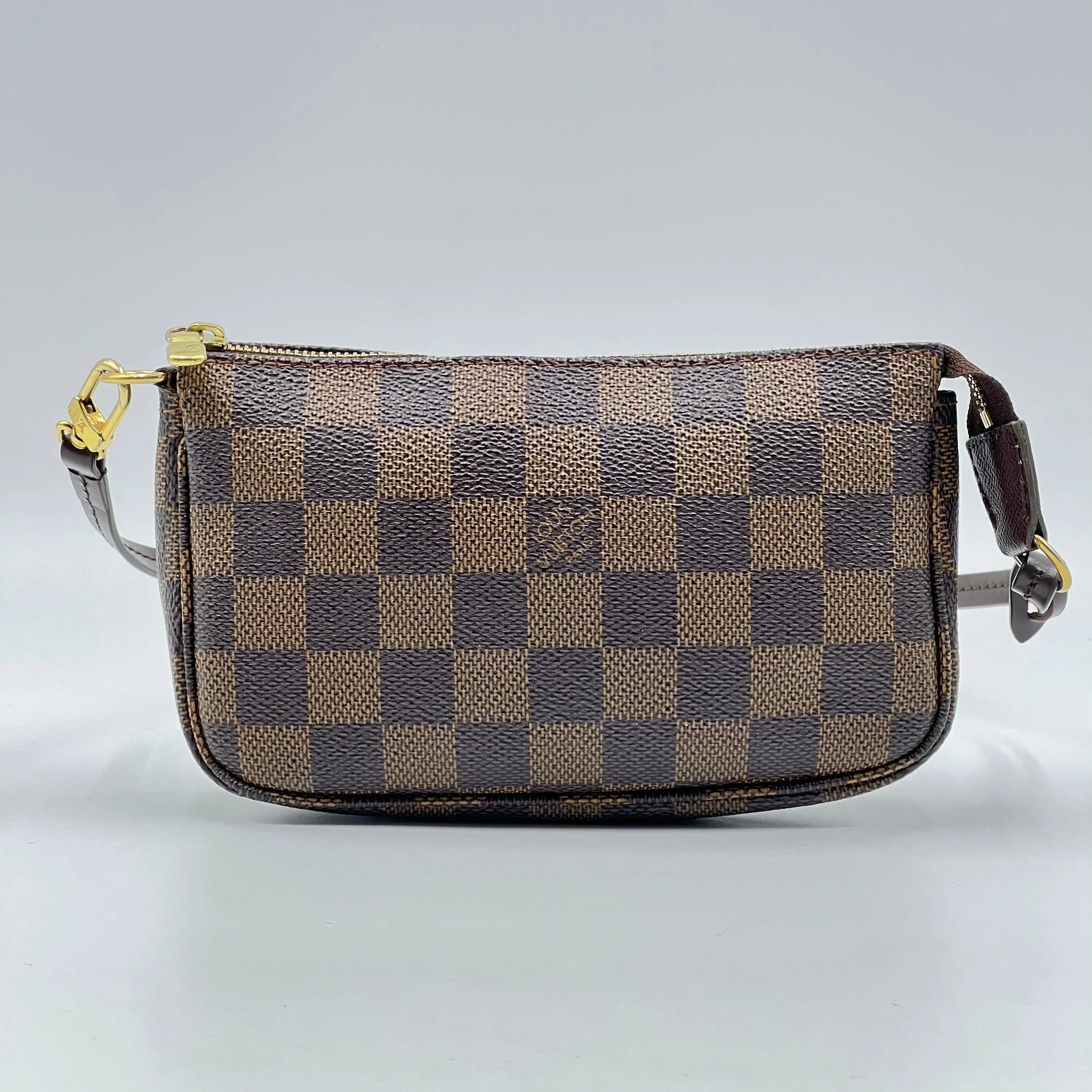 Pre-owned Louis Vuitton Coated Canvas Shoulder Bags Damier Ebene Pochette