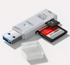 USB 3.0 High-Speed 2-in-1 Card Reader | Supports SD/TF Cards, Portable Mini Memory Card Adapter