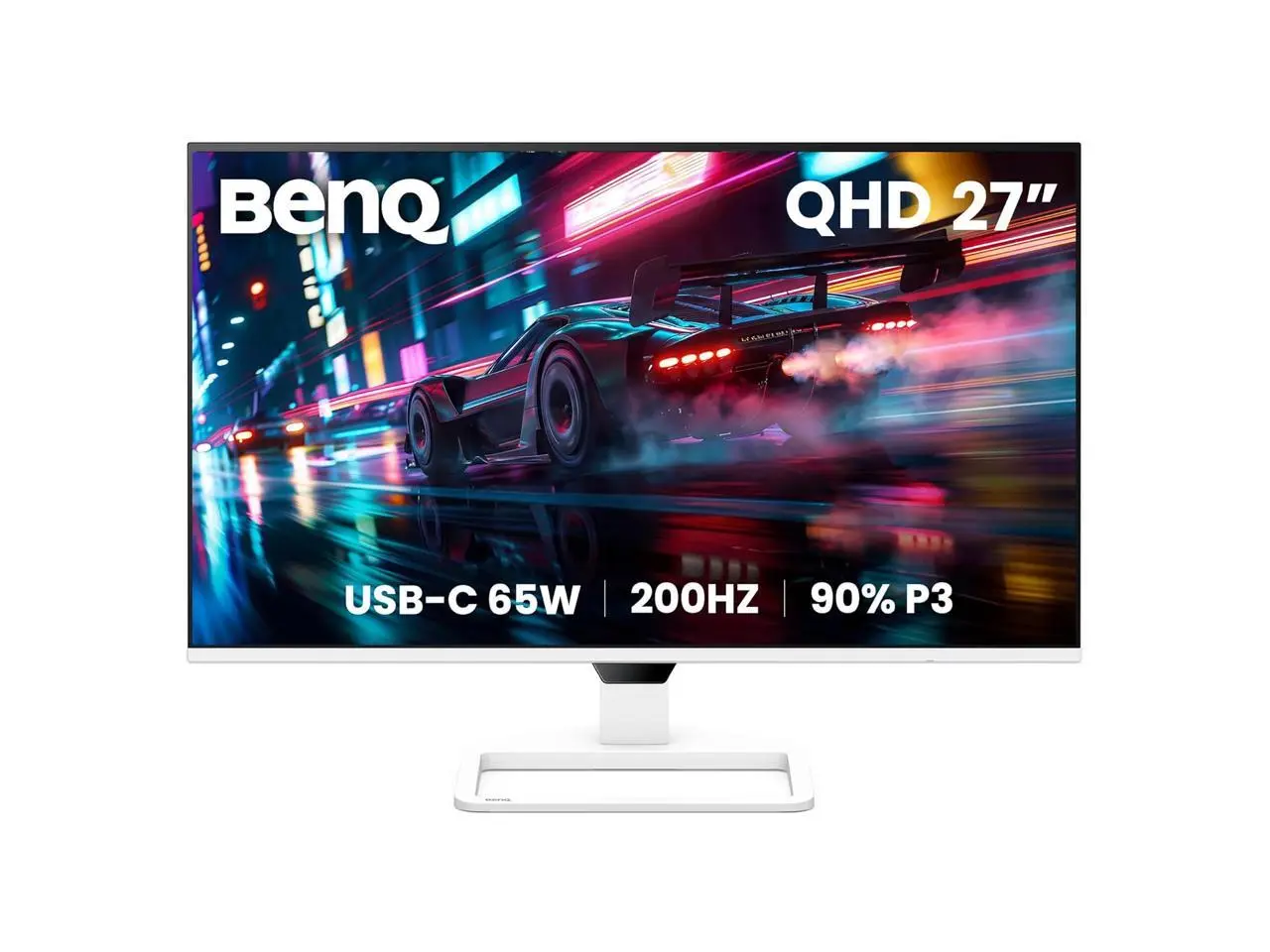 BenQ EW270Q 27" QHD IPS Monitor, 200Hz Refresh Rate, 90% DCI-P3, USB-C 65W PD, HDR, Dual 5W Speakers, Entertainment & Gaming Display