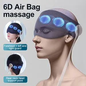 [Halloween Special Offer]USB Recharge Smart Head Massager with Independent Remote Control, Comprehensive 6D Surrounding Airbag Circulation for Eye and Scalp Relaxation, 6 Modes & Timer Function, 2025 Best Seller Gift Idea, Travel Massage, Hom