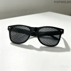 Rice Nail Pinhole Glasses, Practical Eye Care Eyewear, Unique Hollow Hole Design, Help Relieve Eye Fatigue, Simple Portable Structure, Comfortable Daily Wearing, Ideal Daily Eye Protection Accessory For Long Time Using Eyes