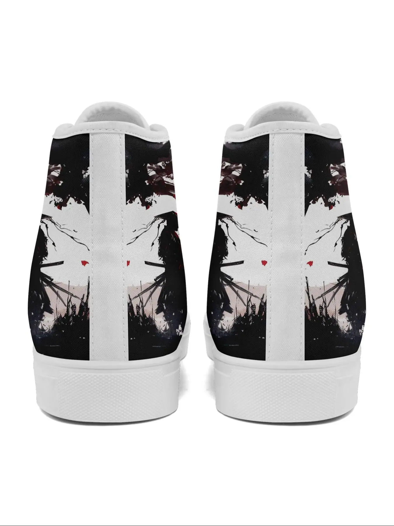 Women's Fashion High-Top Sneakers with Japanese Samurai Design