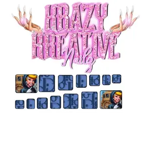 Krazy Kreative Waterslide Nail Decals - Handmade Nail Art with Application Pack, Includes 10 Toe Nails