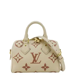 Pre-owned Louis Vuitton Empreinte Leather Shoulder Bags Giant Speedy Bandouliere 20 Shoulder Bag Cream