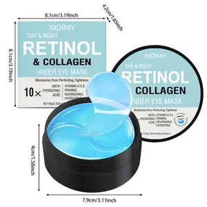 60pcs Retinol & Collagen Eye Mask, Day & Night Use, Vitamin a C E Infused, Hydrating & Nourishing, Anti-Dryness Saggy Dark Circles Care