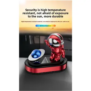 Solar-powered rotating car aroma diffuser, space astronaut car decoration, in-car fragrance, car accessories, perfume holder