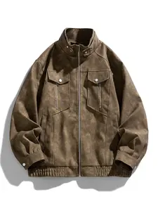 High-Quality Unisex Fashion PU Leather Jacket, Anti-Wrinkle Waterproof Windproof Warm Coat, Street Style Casual Outerwear