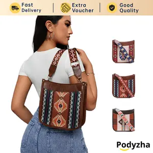 [READY STOCK] Podyzha Gift Women's Aztec Tribal Shoulder Bag - Eye-Catching Ethnic Print Purse