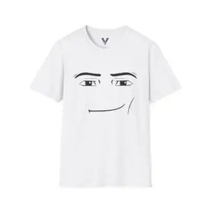 Roblox Minimalist Face Graphic T-Shirt Sarcastic Expression Tee Unisex Casual Streetwear Crewneck Short Sleeve Top For Men And Women