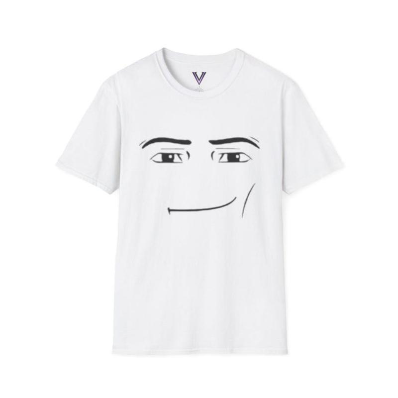 Roblox Minimalist Face Graphic T-Shirt Sarcastic Expression Tee Unisex Casual Streetwear Crewneck Short Sleeve Top For Men And Women