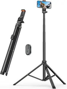 71'' Phone Tripod & Selfie Stick, Tripod for  with Detachable Remote, Portable Phone Tripod Stand for Video Recording, Travel Tripod for Cell Phone, Compatible with Smartphones, DSLR