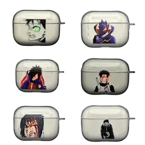 Naruto Sasuke Earphone Case – Transparent Soft Silicone Anime Cover for AirPods Pro 1 2 3 4