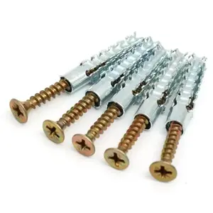 50 Pairs of Tree-shaped Wall Anchors with Screws, Special Metal Expansion Screws for Lightweight Bricks, and Heavy Steel Repair Kits for Hollow Concrete Walls and Drywall