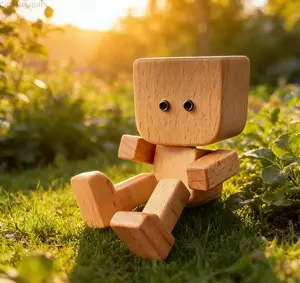 12-Piece Wooden Expression Figurine Set – DIY Leg-Shaking Desk and Car Ornaments, Natural Wood Mini Decorations for Office, Home, and Creative Birthday Gifts, Cute Art Collectible Decor Finishing Kit with Assorted Discs Tool Carbon Brush Kit