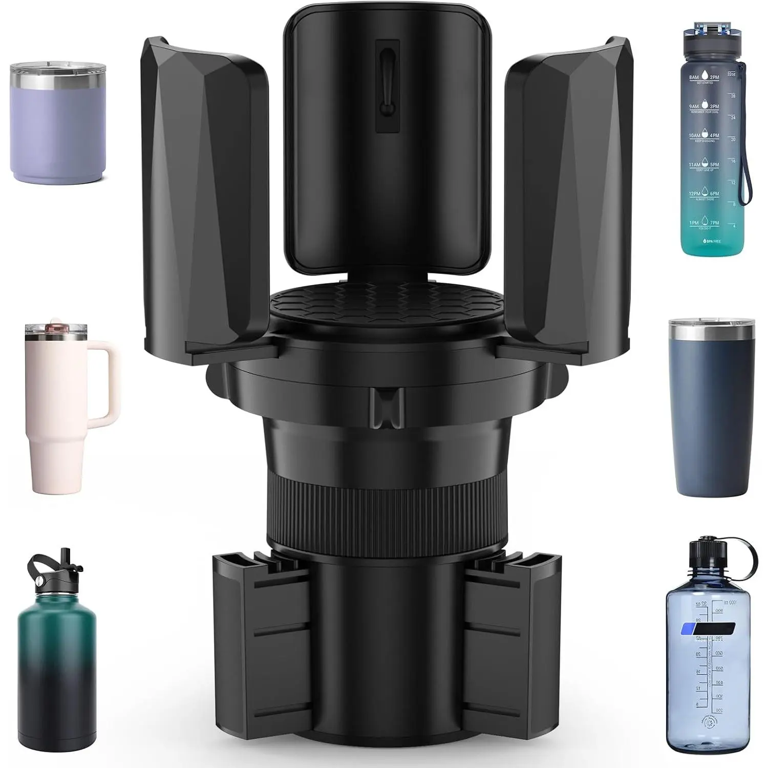 Cup Holder Expander, Cup Holder Expander Adapter for  with Expandable Arms, Fits , HydroFlask,  14-64oz, Other Large Drinks and Mugs in 2.5"-5.9"