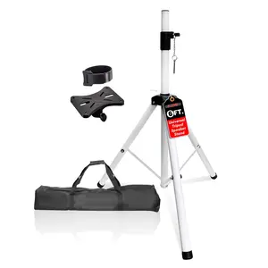 5Core Speaker Stand Tripod Tall Adjustable 72 Inch DJ Pole Mount Studio Monitor Stands WHITE 1 PK Metal Rubber