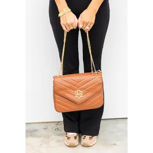 Caroline Hill Fiona Crossbody - Saddle EC