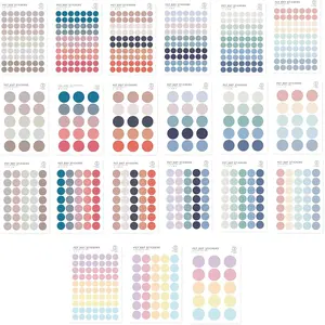 Circle Stickers -7 Pack (21sheet) Colorful Circles Stickers Pack - Translucent Color Coding Dots Labels - Assorted Color Code Sticker, for Customizing Planners  Calendar